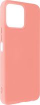 Geschikt voor Honor X8 siliconen hoesje semi-rigide Soft-touch afwerking roze