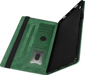 Geschikt voor Samsung Galaxy Tab A8 10.5 Folio Hoes Kaarthouder Video-standaarde groen