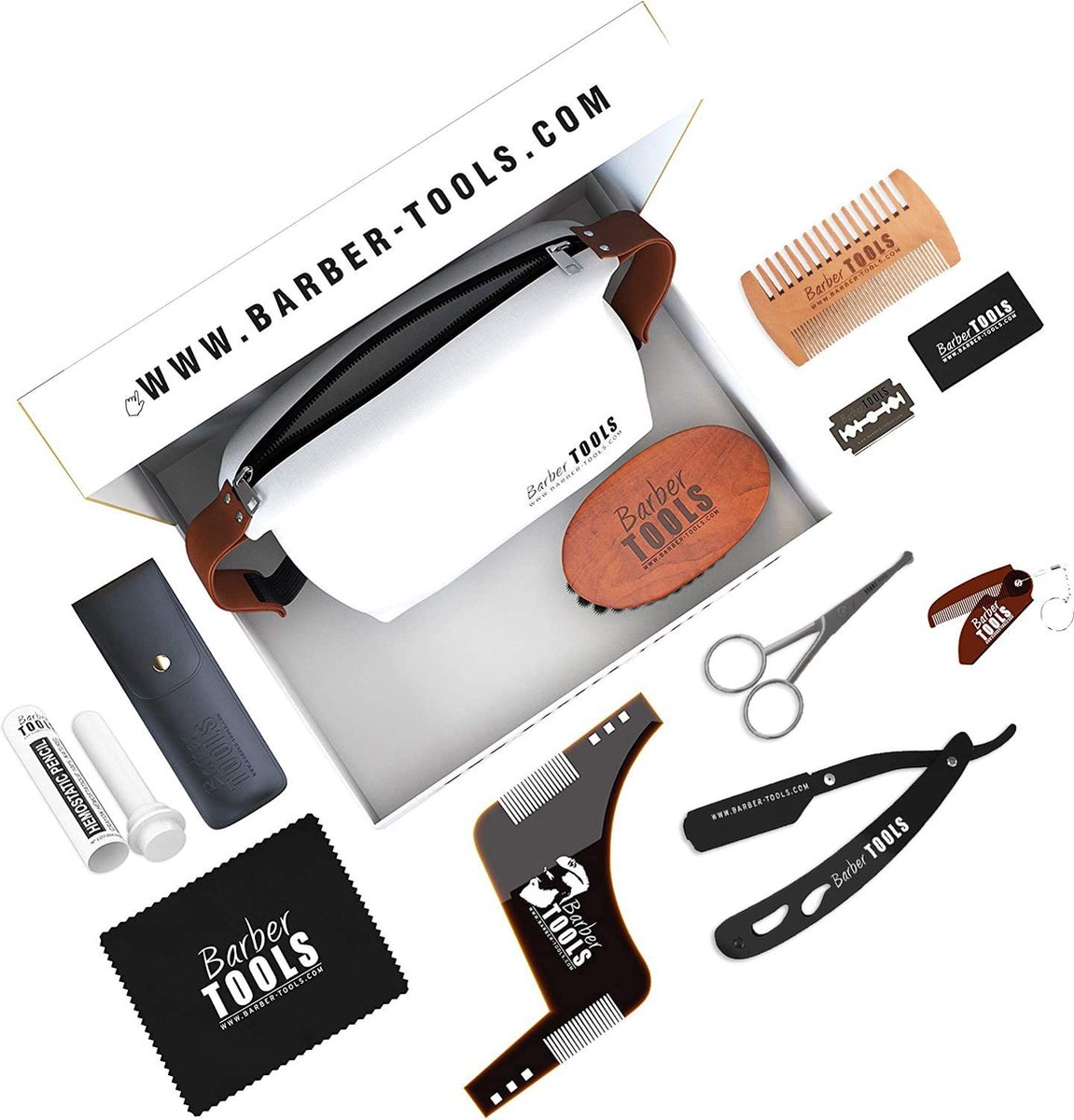 BORZMARKT - Barber Tools Set / verzorgingsset voor baard en scheerbeurt. ✮ Barber Tools ✮ (Kit2)