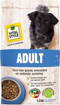 VITALstyle Hond Adult - Hondenbrokken - Alles Voor Een Vitale Hond - Met o.a. Paardenbloemwortel & Citroenmelisse - 1,5 kg