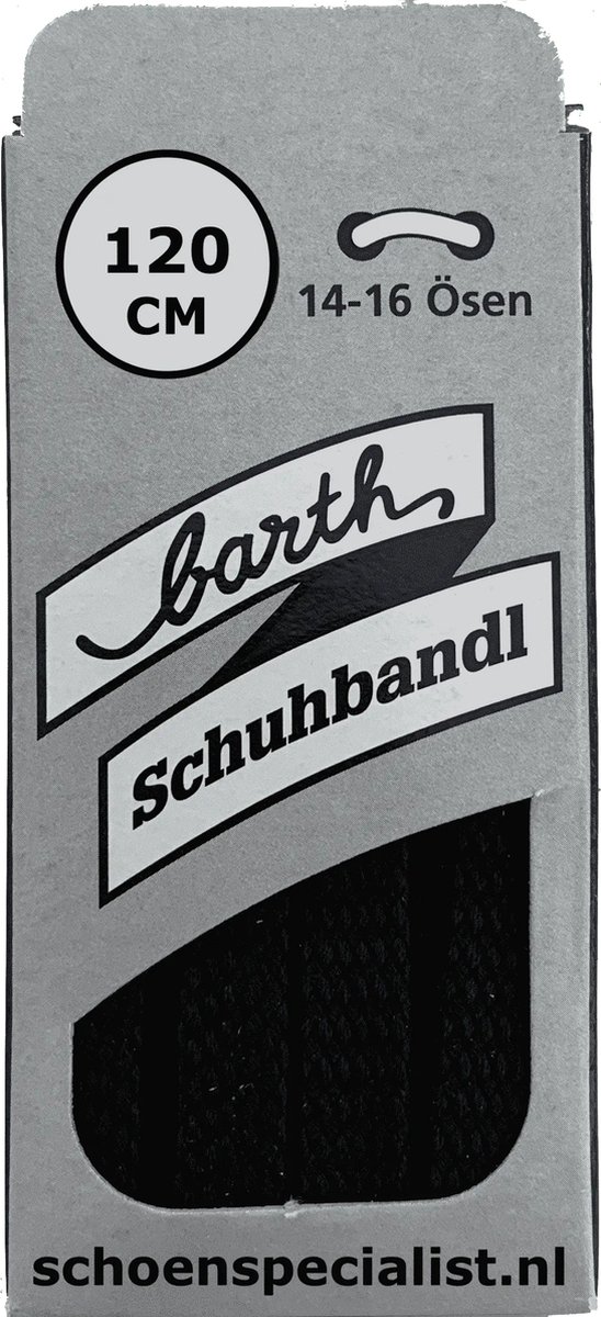Veters - Zwart - Platte - 120 CM  (Barth)