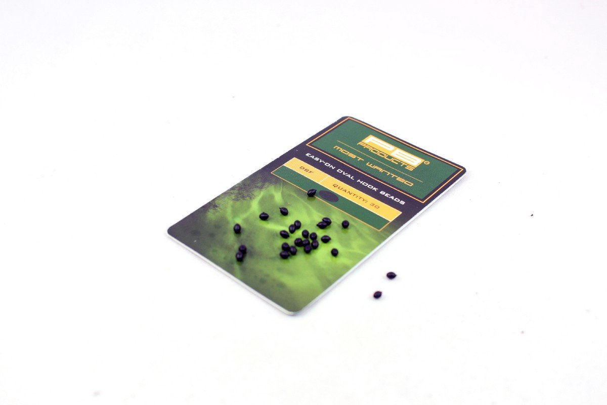 PB Products Easy-on Oval Hook Beads - Dull Black Finish - 30 Stuks - Zwart