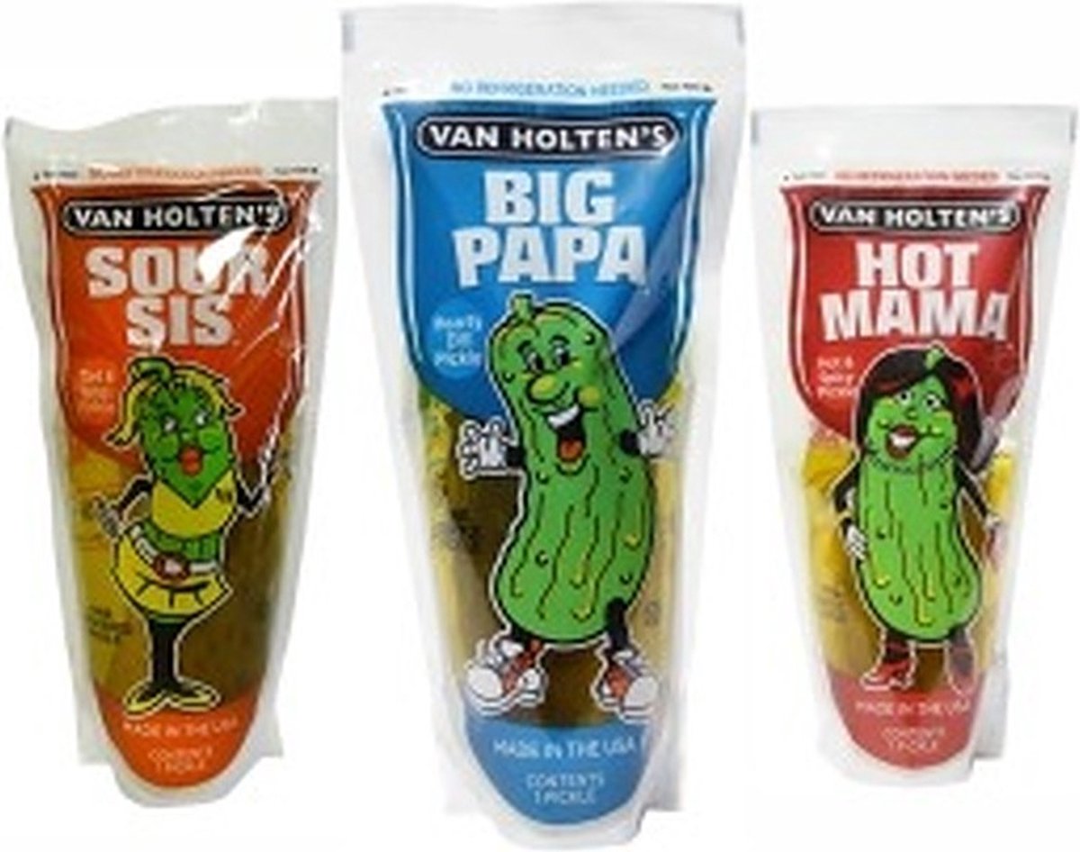 Van Holtens Pickles Sour Sis Pickle Pouch (NR 10 XL) bol