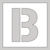 Spuitsjabloon letter B - dibond 400 x 400 mm