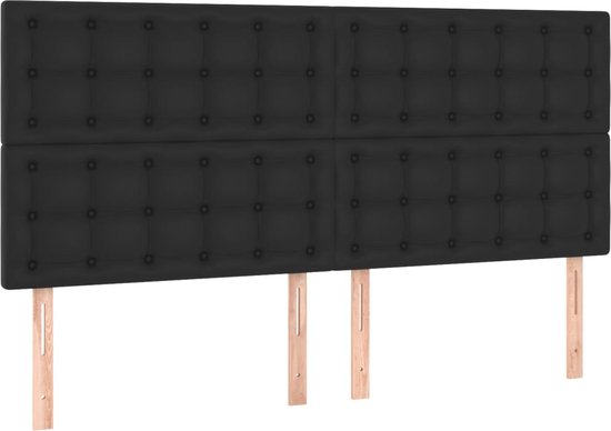 Tête de lit vidaXL Hoofdborden 2 st 80x5x78/88 cm kunstleer wit3116265