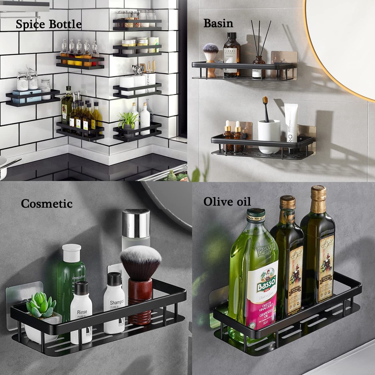 Doucherek Zonder Boren GAMMA Zelfklevend Douche Rek Amosfun Badkamerorganizer Aan De Muur Badkamer Douche Organizer