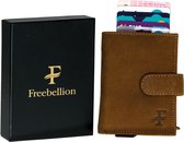 Freebellion Luxe leren Portemonnee met pasjeshouder - Kaarthouder - Creditcardhouder - Praktisch en compact - 6 tot 7 pasjes