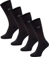 BOXR Underwear - Bamboe sokken - Bamboe Sokken Dames & Heren - Zijdezacht - Naadloos - Lange sokken - 47/49 - Zwart