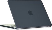 hoesie Hardshell Case geschikt voor Apple MacBook M2 Air 2022 - 13.6 inch - M2 Chip - MacBook Air Cover - Zwart