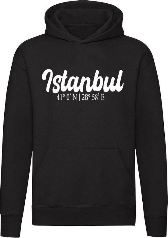 Sweat à capuche Istanbul Coordinates | La Turquie | Vacances | Pull | Unisexe