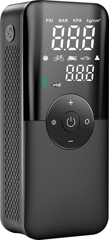 Wireless Tire Pump, Electric Tire Pump, Portable Wireless ATJ 1966 Portable LCD Display Air Pump with LED Light for Car 70W, Pond Nebulizers