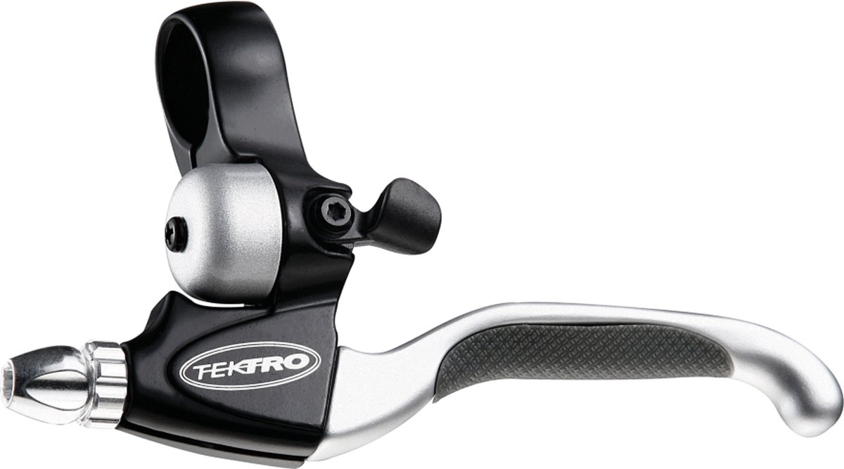 Tektro CL535F-RT V-brake remgreep met bel. Links, zwart satin (werkplaatsverpakking)