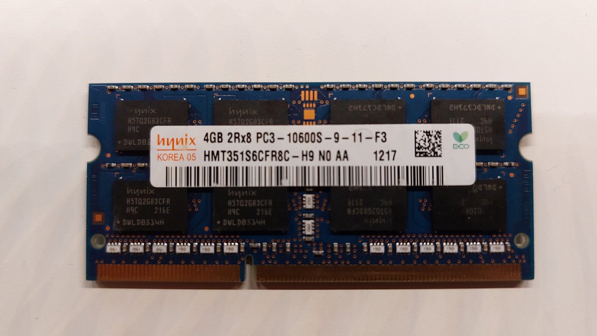 hynix 4GB 2Rx8 PC3-10600S-9-11-F3 S0-DIMM DDR3 HMT351S6CFR8C-H9