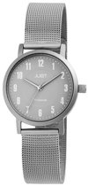 Mooi dames horloge volledig titanium grijs /zilverkleurig van het merk JUST .