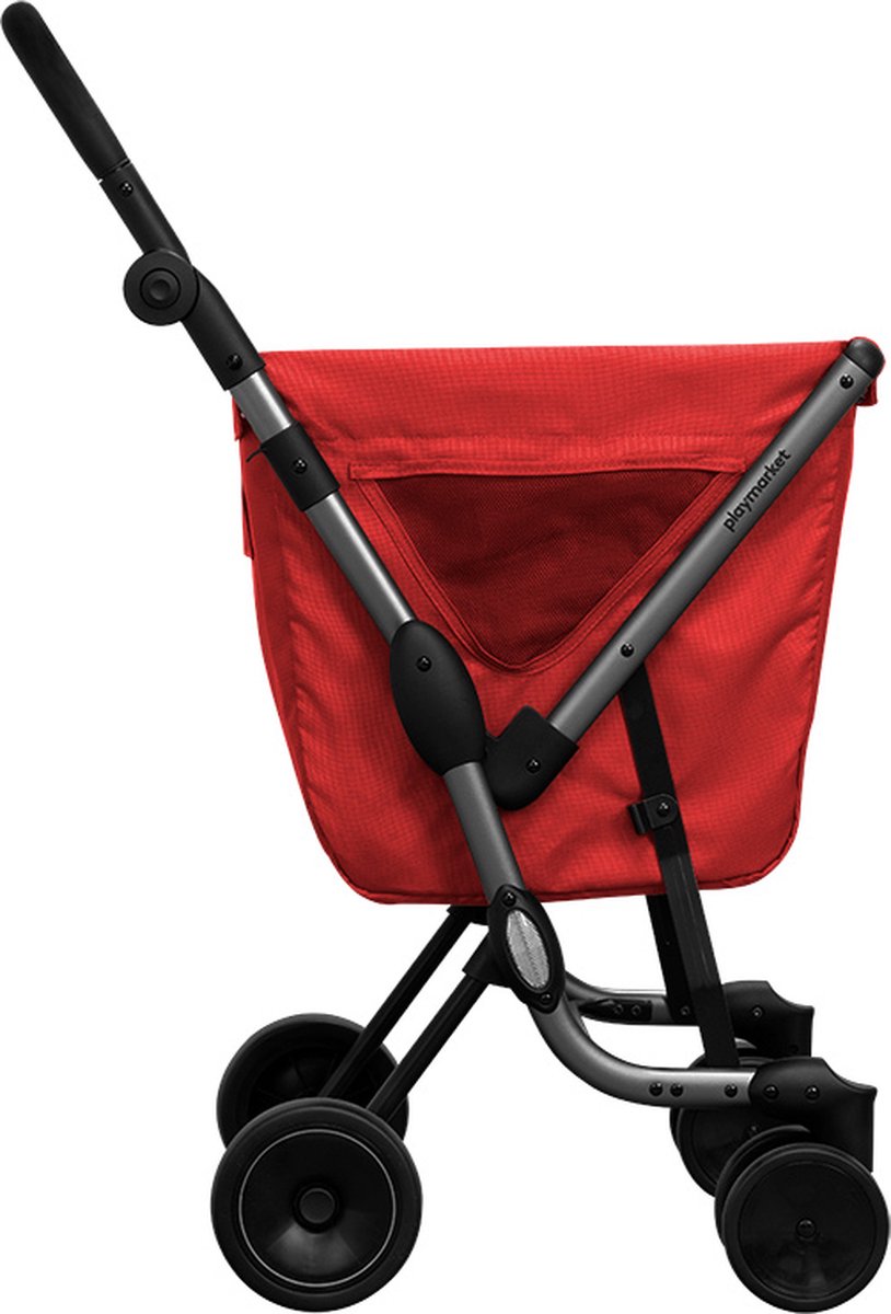 Playmarket- We Go Premium - Boodschappentrolley - Inklapbaar- Rood -
