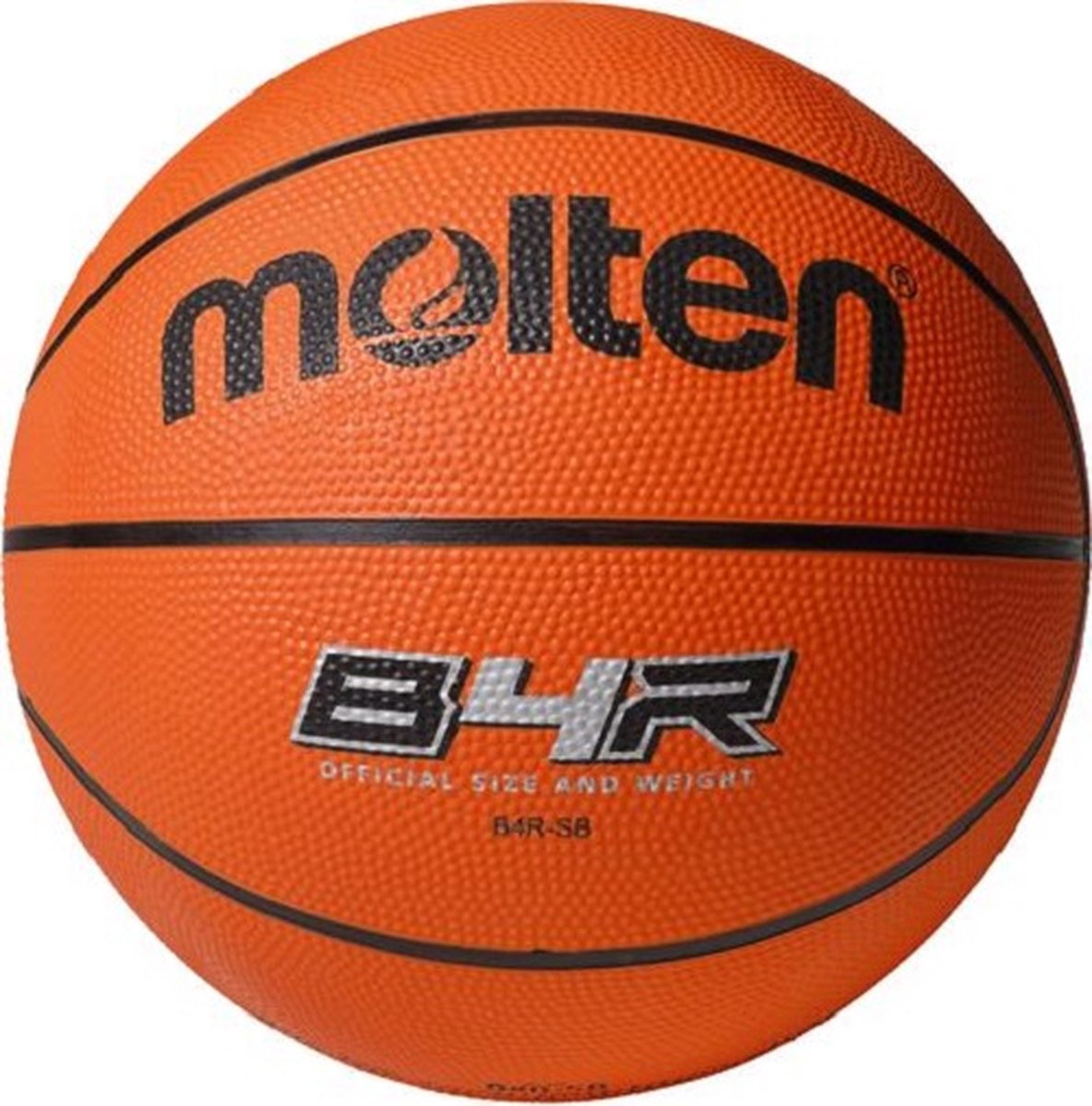 Molten Basketbal Kinderen B4R Junior - oranje/zwart (maat 4)