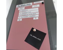 Rechthoek SatinRose - 30x40cm - Magneetsticker - Magnetische Sticker