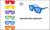Bril party recht model assortiment kleuren - Assortie kleur geleverd - brillen thema feest festival fun verjaardag uitdeel