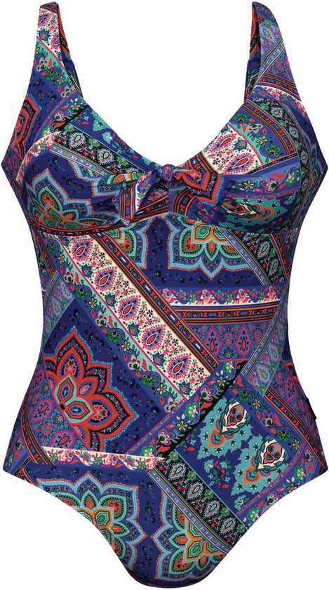 CUPSHE Bikiniset voor dames, tweedelige badpakken, V-hals, halterriem, rughaak, badpak, middelhoge taille, zijstropdas, badmode, Paars/Magenta Bloemen, XS