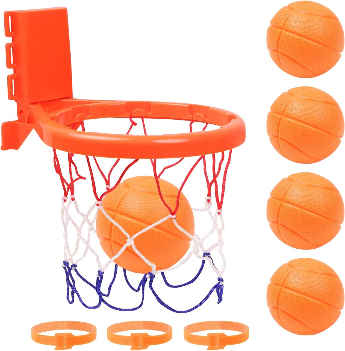 Flightmode-Vicloon Mini Basketbalkorf, Kinderen Basketbal Hoepel Set, met 5 Ballen, Kinderen Basketbal Hoepel Set voor Slaapkamer woonkamer Badkamer Waterspeelgoed
