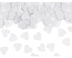 Witte hartjes confetti 15g