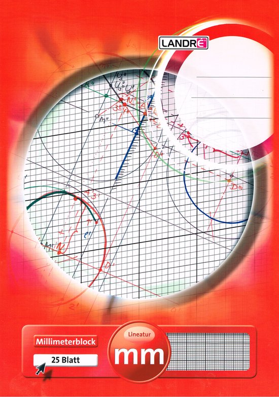 Foto: Landr millimeterblok tekenblok a4 25 vel 80g