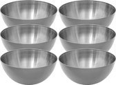 Secret de Gourmet - Saladiers / plats - Set 6x - inox - D13 cm