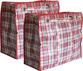 Cosy & Trendy sac de rangement/housse pour kussen/couverture - 2pcs - gris - 100 x 70 x 30 cm