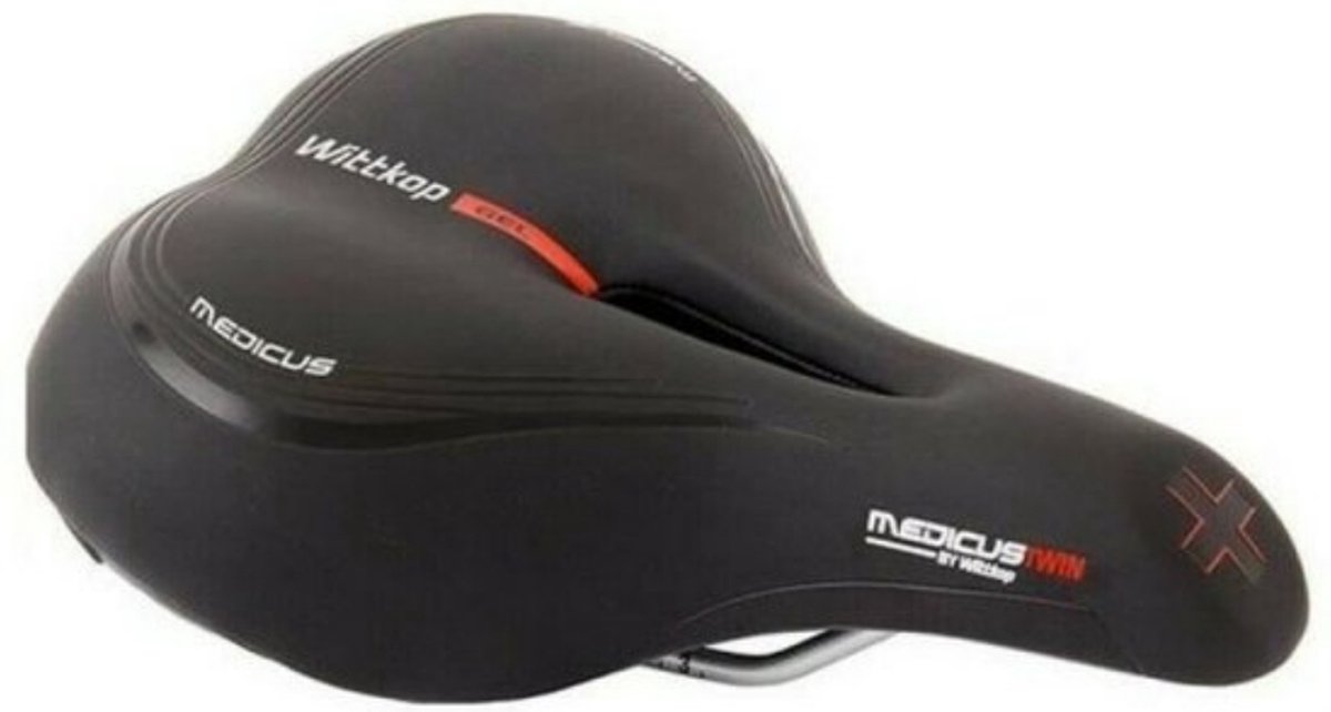 Wittkop Medicus Twin 1.0 Cityfietszadel voor heren, zwart, eenheidsmaat