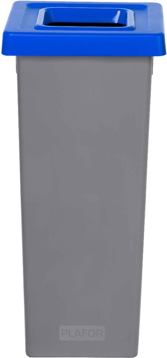 Goedkoopste Plafor Fit Bin, Prullenbak voor afvalscheiding - 53L – Grijs/Blauw - met 5 gratis stickers – recycle – afvalbak - vuilnisbak – afvalemmer – afvalscheiding – vuilnisemmer – sorteerafvalemmer – recycling – hygiënisch - kantoor - keuken