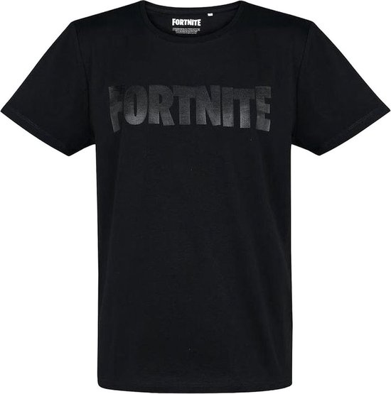 Fortnite - T-shirt avec logo noir sur noir - XL