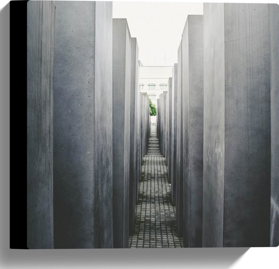 WallClassics - Canvas - Monument in Duitsland - 30x30 cm Foto op Canvas Schilderij (Wanddecoratie op Canvas)