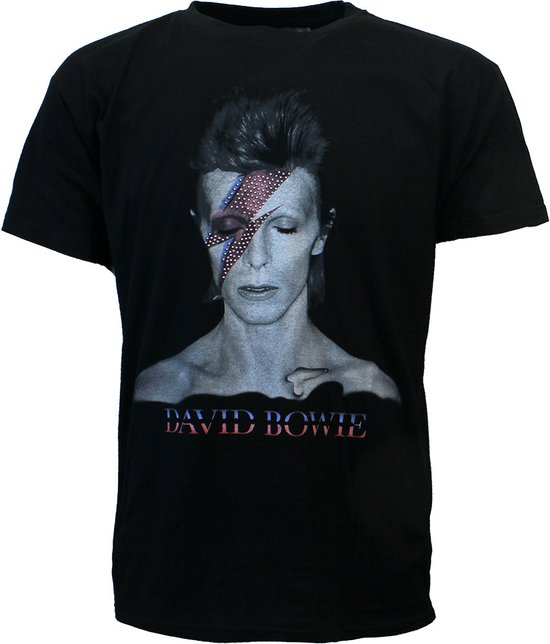 David Bowie Aladdin Sane T-Shirt Zwart - Officiële Merchandise
