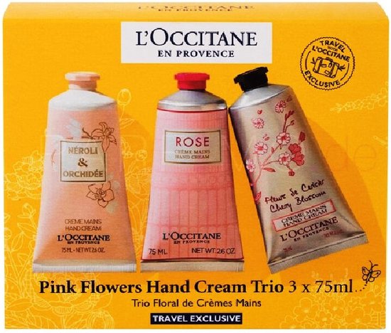 L'Occitane Pink Flowers Hand Cream Trio Set