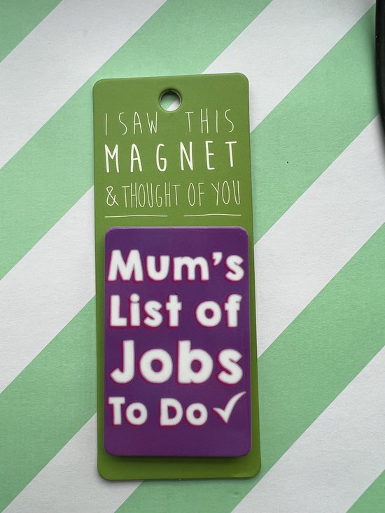 Koelkast magneet Mum's list of jobs to do MA14 bol