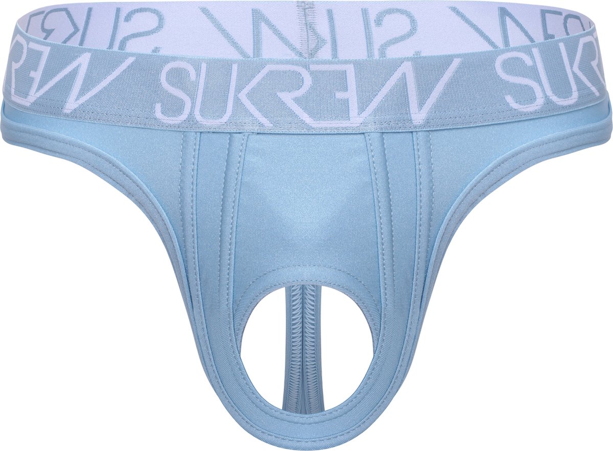 Sukrew U-Style Classic String Cool Blue - Maat S - Erotisch Heren Ondergoed - Sexy Herenstring - Pearl Collectie
