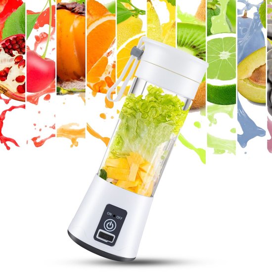 Persoonlijke Draagbare Blender Voor Shakes En Smoothies, TopEsct 500ml Krachtige Draadloze Mini Juicer Usb Oplaadbaar Met 6 Ultra Scherpe Messen Reizen Kantoor Sport Zwart 3485477107