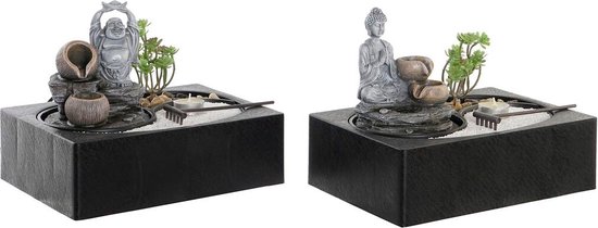 Fontän DKD Home Decor Boeddha Hars Orientaals 29 x 21 x 23 cm (2 Stuks)