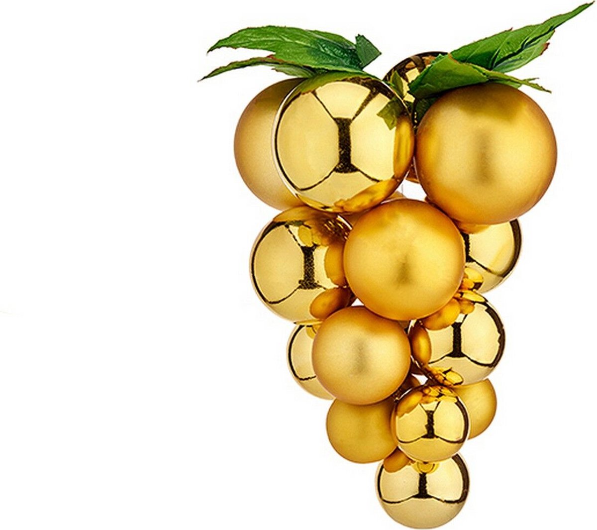 Kerstballen Klein Druiven Gouden Plastic
