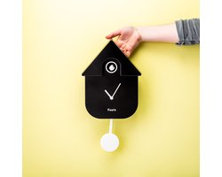 Fisura - Klok - Koekoeksklok Cuckoo House | zwart - witte slinger