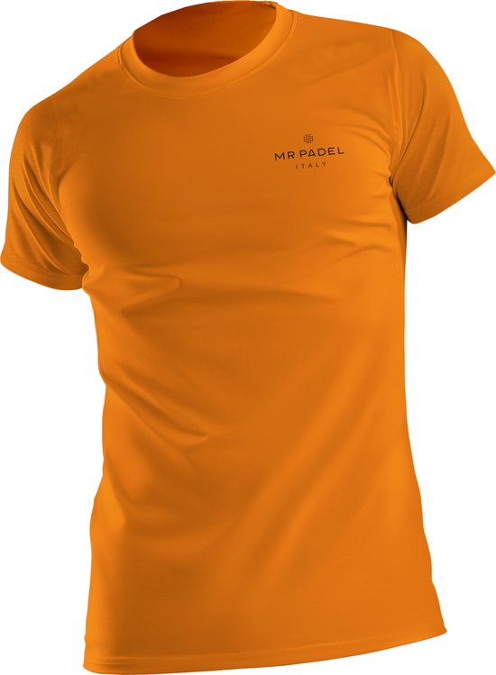 Mr Padel - Padel Shirt Man - Sportshirt Maat: L - Neon Oranje