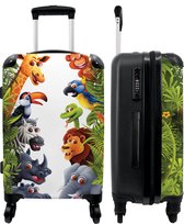 Bol.com NoBoringSuitcases.com - Kindertrolley met wielen - Wilde dieren - Jungle - Kind - Suitcase large - Hardcase - Valies gro... aanbieding