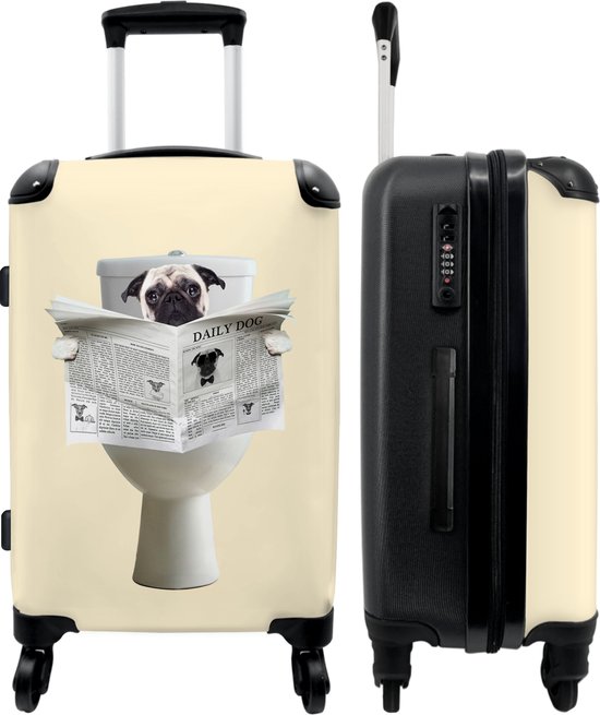 NoBoringSuitcases.com® - 90 liter - Grote koffer - Hond - Toilet - Krant... | bol.com