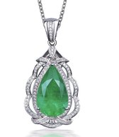 N3 Collecties Mode 925 Zilveren Sieraden Ketting Waterdruppel Vorm Emerald Zirkoon Hanger Voor Vrouwen