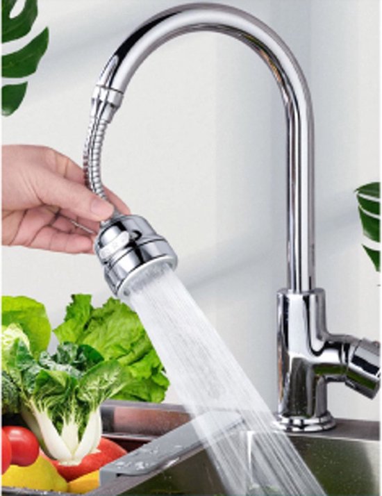 Tuyau d'extension de robinet de cuisine en acier inoxydable, rotation  universelle, économie d'eau pour