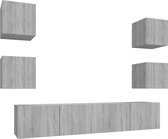 vidaXL-6-delige-Tv-meubelset-bewerkt-hout-grijs-sonoma-eikenkleurig