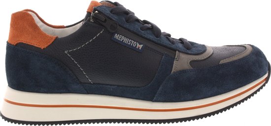 Foto: Heren veterschoenen mephisto gilford mulberry blauw maat 7 