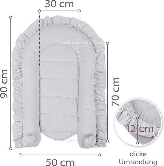 Bedomranding babybed, kinderbed omranding 360 x 30 cm bedomranding, nestje babybed omranding, roosterbedbescherming