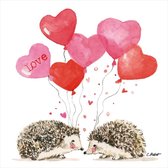 2 Pakjes papieren lunch servetten - Hedgehogs in love