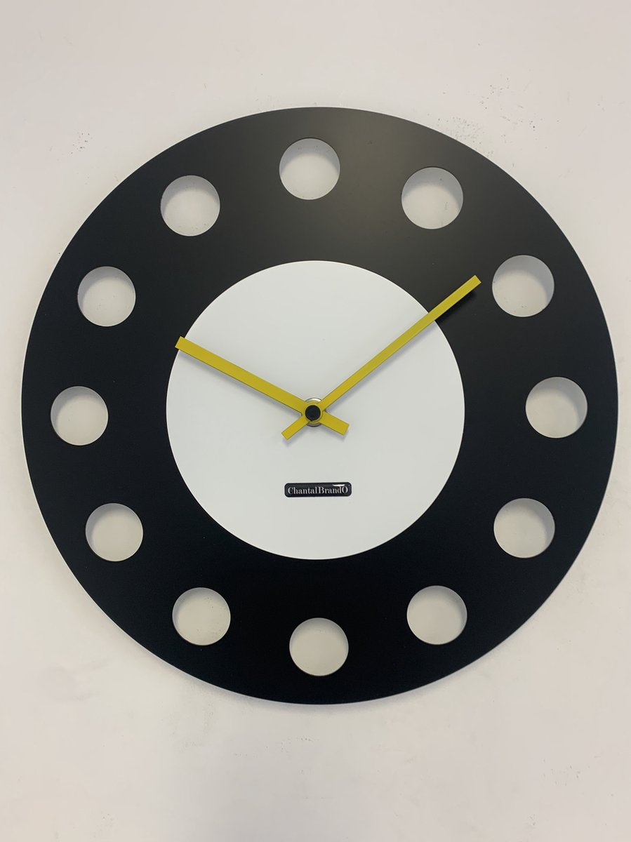 Wandklok ChantalBrandO CETARA BLACK & WHITE -- MODERN DESIGN --